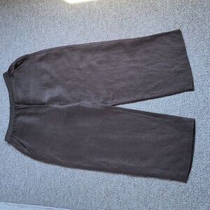 Eileen Fisher linen silk wide leg cropped pants, S